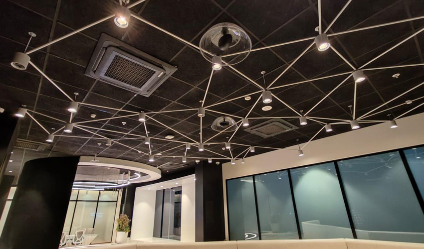 Retail interior with display and circulation